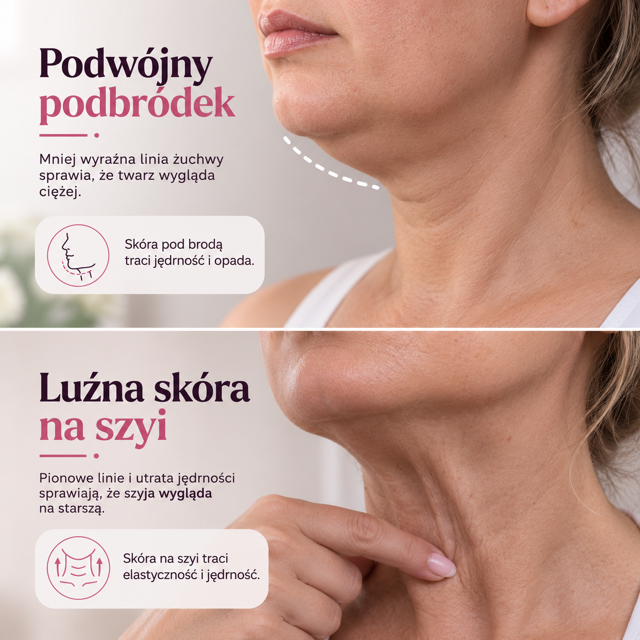Kobieta oglądająca swój profil w lustrze